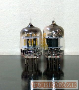 RARE Matched Pair Western Electric 396A/2C51/5670/6CC42 tubes - 1961 2
