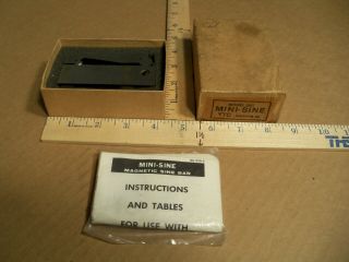 Mini Sine Bar Model 250 Rare Ytc Magnetic Sine Bar Machinist Tool,  Instructions