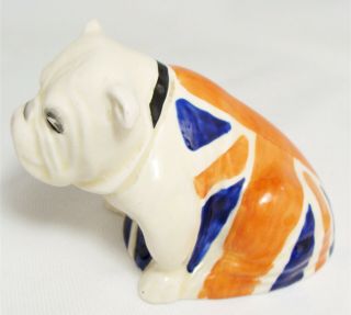 Rare Royal Doulton Bulldog Figurine Union Jack Rn.  645,  658.