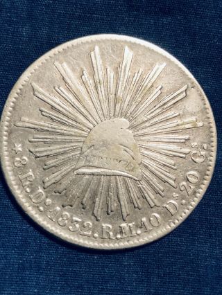 1832 - Do Rm/l Mexico Republic 8 Reales Coin With European Dies - Rare Grade