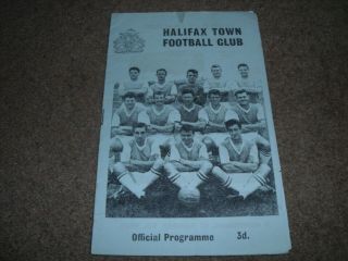 Rare Halifax Town V Bristol Rovers Division 3 18th May 1963