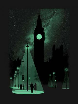 Dan Mccarthy - Time Is A Gift Rare Signed Art Print Glows In The Dark