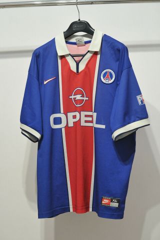 Rare Vintage Nike Paris Saint - Germain Home Football Shirt 1997 - 1998 Size Xl