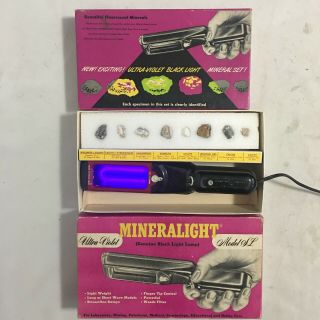 Rare Vintage Bakelite Uvp Shortwave Uv Mineralight & Fluorescent Mineral Kit