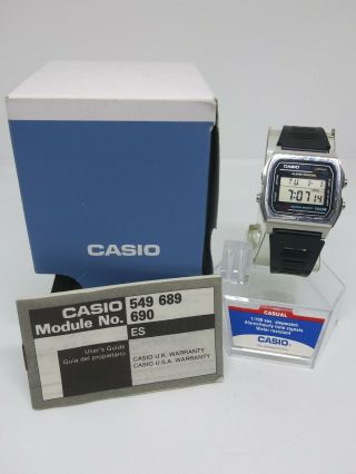 Very Rare 1987 Casio W - 780 (549) Stainless Steel Japan H 33mm Watch Battery
