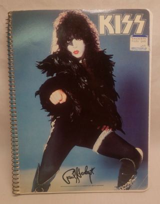 Kiss Paul Stanley Notebook 1978 Aucoin 50 Sheets Display Rare