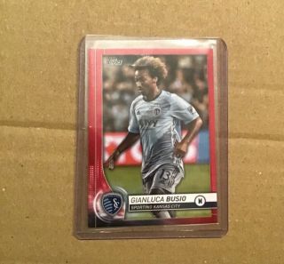 Gianluca Busio 5/10 Red Rare Mls 2020 Topps Card Just Pulled From Hobby Box