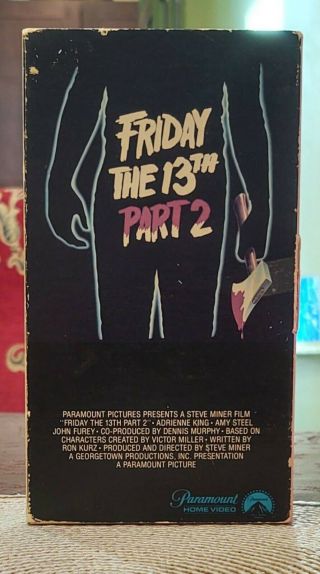 Friday The 13th Part 2 Vhs Horror Gatefold Release Htf Rare