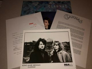 U2 Bono Rare Promo Vinyl Record Clannad Irish Band Publicity Photo Press Release