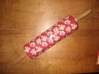 The Pioneer Woman Rolling Pin Autumn Harvest Fall Flowers Ceramic Rare