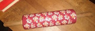 The Pioneer Woman Rolling Pin Autumn Harvest Fall Flowers Ceramic Rare 3