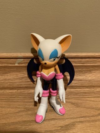 Rare Sonic X Action Figures With Chaos Emeralds Rouge The Bat