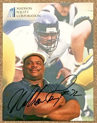 Very Rare William Perry The Fridge Chicago Bears Signed Autographed Poster