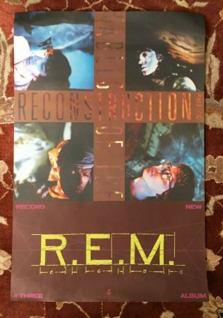 R.  E.  M.  Fables Of The Reconstruction Rare Promotional Poster 1985 Rem