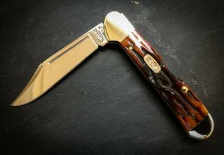 Case Xx Usa 51749l Mini Copperlock Knife 98 1st Yr Worm Grve Chestnut Rare