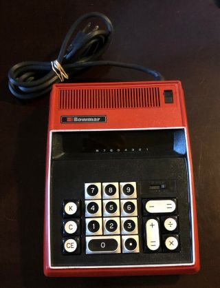 Vintage Very Rare Red Led Bowmar Electronic Calculator Model 90411