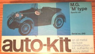 Wills Finecast M.  G.  " M " Type Sports Car 1:24 Scale Rare All Metal Auto - Kit
