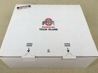 RARE AUTHENTIC DANBURY OHIO STATE DIECAST BOEING 727 FOOTBALL JET,  STAND BOX 3