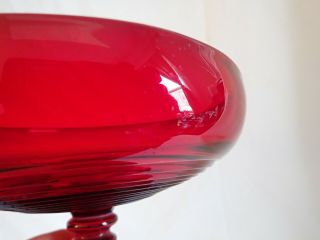 Cambridge Tally Ho Ruby Red Comport Compote or Candy Dish Art Deco Vintage RARE 2