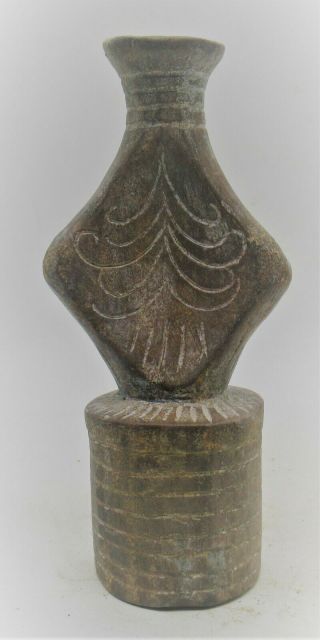 Ancient Neolithic Cucuteni - Trypillia Decorated Ceramic Idol.  Rare