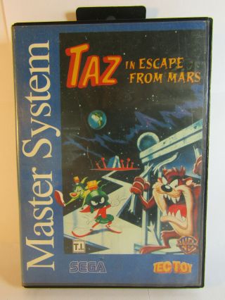 Sega Master System Taz In Escape From Mars Tec Toy Brazil Sms Videogame Rare