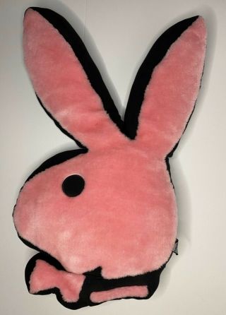 Rare Playboy Pillow Bunny Shaped (pink/black) 22 Inches