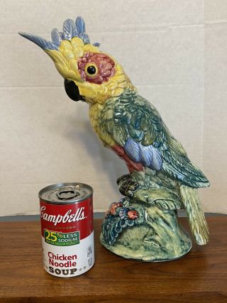 Vintage Stangl Pottery Bird Rare 12 1/2” Parrot 3504