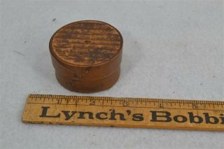 Early Old Period Miniature Pantry Box Bent Wood Small 2 In 19th C 1800 Rare
