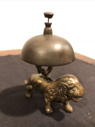 Antique Lion Hotel Desk Service Bell - Unique,  Rare