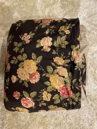 Rare Charleston Floral Black Ralph Lauren Queen Comforter