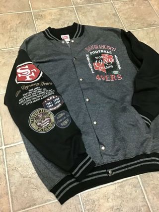 Vintage San Francisco 49ers Long Gone Varsity Jacket Nfl Rare Football Sz.  Large