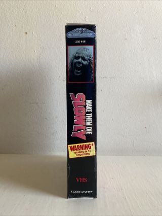 MAKE THEM DIE SLOWLY VHS a.  k.  a.  Cannibal Ferox rare Thriller Video BIG BOX 3