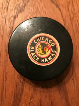 Vintage Viceroy Nhl Hockey Puck - Chicago Blackhawks - Rubber Plastic Rare 5