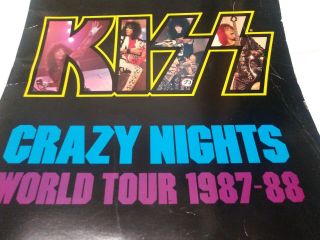 Kiss Crazy Nights World Tour Book 1987 - 1988 Vg Rare Complete
