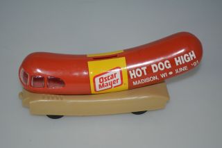 Rare Vintage Oscar Mayer Hot Dog High - 5 1991 Wienermobile Promotional Car Bank