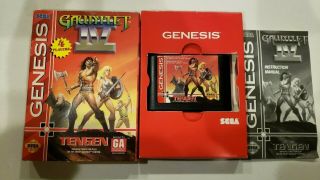 Gauntlet Iv 4 Sega Genesis Slipcase Edition Rare Complete Cib 100 Authentic