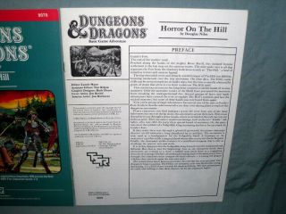 D&D 1st Edition Module - B5 HORROR ON THE HILL (RARE - and NEAR) 3
