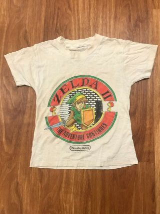 Vintage Rare 1988 Legend Of Zelda Ii 2 Link Nintendo T - Shirt 80’s Kids Nes