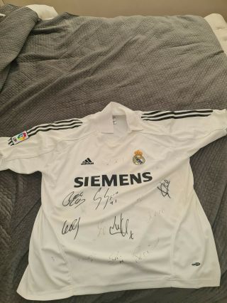 Real Madrid Galaticos Signed Shirt 05/06 Rare Player Names Listed Below.  Squad