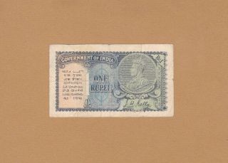 Government Of India 1 Rupee 1935 P - 14 Af,  King George V Rare