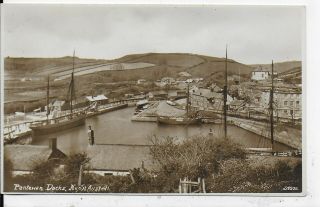 Early Rare Vintage Postcard,  Pentewan Docks,  St Austell,  Cornwall,  Rp