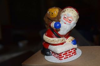 Rare Ino Schaller Santa Chimney Gifts German Paper Mache Christmas Ornament