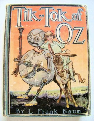 Rare 1914 1st Edition Tik - Tok Of Oz By L.  Frank Baum W/twelve Colorplates