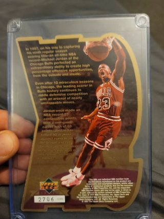 Michael Jordan 1997 Upper Deck Nine - Time 9X NBA Scoring Champion RARE HTF Die. 2