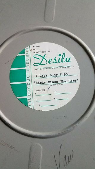 Rare vintage I LOVE LUCY Desilu Empty Film Canister 80 Ricky Minds The Baby 2