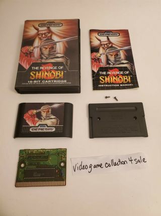 Revenge Of Shinobi Sega Genesis 1989 Complete Cib Authentic Rare