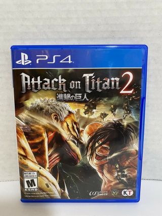 Attack On Titan 2 (sony Playstation 4,  2018) Complete Ps4 Rare