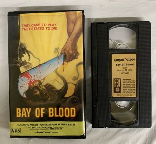 Bay Of Blood Horror Vhs Rare Gorgon Video Clam Gore Low Budget Claudine Auger