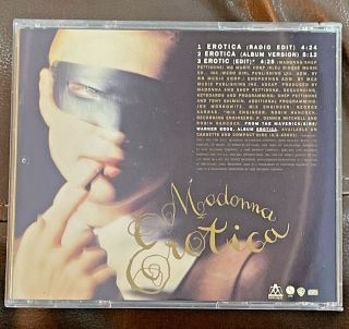 Rare Madonna Erotica Rare Us Promo Cd Pro - Cd - 5665