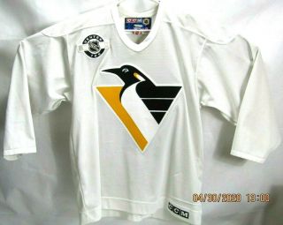 Rare Pittsburgh Penguins Practice Jersey With Customizations - Lemieux 66 On Back